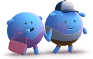 Doptelet platelet character couple holding hands