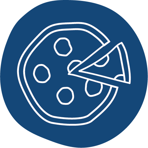 'No Limits on Food' Doptelet Pizza Icon